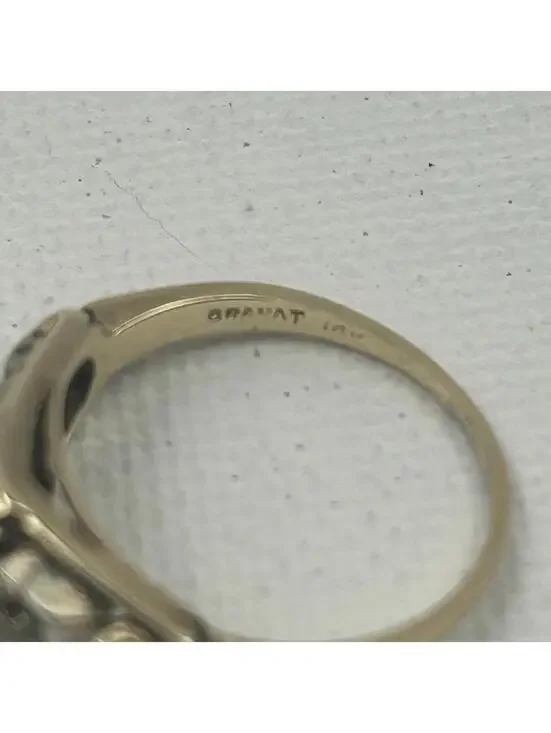Granat Bros 14k Yellow Gold Engagement Ring Setting Mounting 1.84 Grams NO STONE - Picture 4 of 16